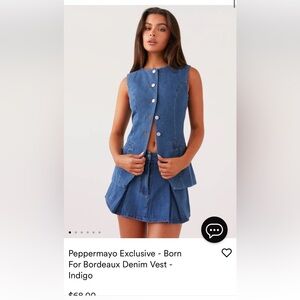 NWT BRAND NEW Denim Top PepperMayo